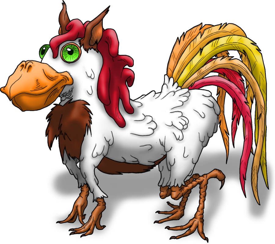 Hipoultrex - Part chicken, part horse. Stands about two feet tall